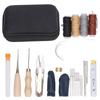 28Pcs Leather Working Tools Durable 2Pcs Awl 4Pcs Wax Threads 16Pcs Needles Leather Working Kit for Carpet Coat Mattress