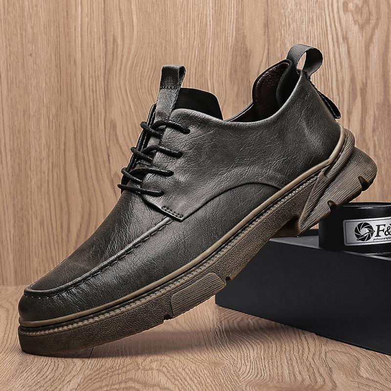 Мужская обувь из натуральной кожи ручной работы в стиле ретро, ​​удобная повседневная кожаная обувь, мокасины, мужская обувь на плоской подошве