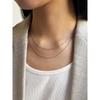 [Byhyeres] Silver (W) Two-Line Layered Necklace Bh7N40708W9450