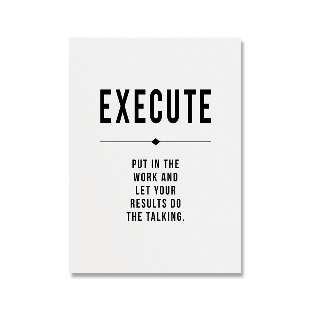 Grind Hustle Talent Grit Motivational Poster and Print Office Decor Modern Art Entrepreneur Motivation Canvas Painting Pictures No Frame