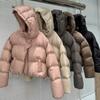Hooded Short Down Jacket Women's 2025 Winter Fashion Loose Small Thickened White Duck Down Bread Jacket Tide