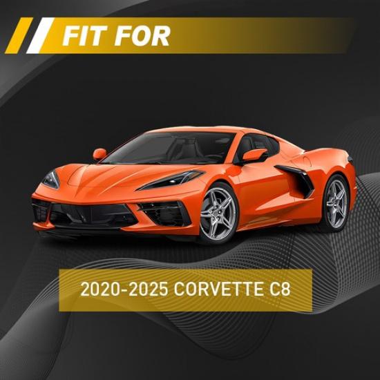 Carbon Fiber Steering Wheel Border Frame Trim For -25 Corvette C8 US