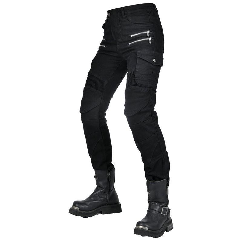 Womens Motorcycle Riding Pants All-Season Stretch Denim Protective Gear Outdoor Touring Commuting