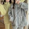 Ladies Pyjama Women Winter Pajama Set Fleece Pajamas Sleepwear Thick Warm Velvet Female Homewear Suit Cute Sweet Pijama