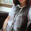 1 Pc Unisex Women Men Fashion Tassel Long Chain Personality Exaggerated Pendant Sweater Necklace