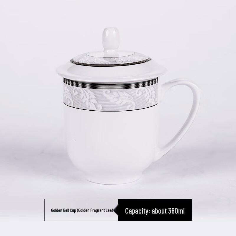 Керамический набор чашек для чая и офиса Jingdezhen с крышкой