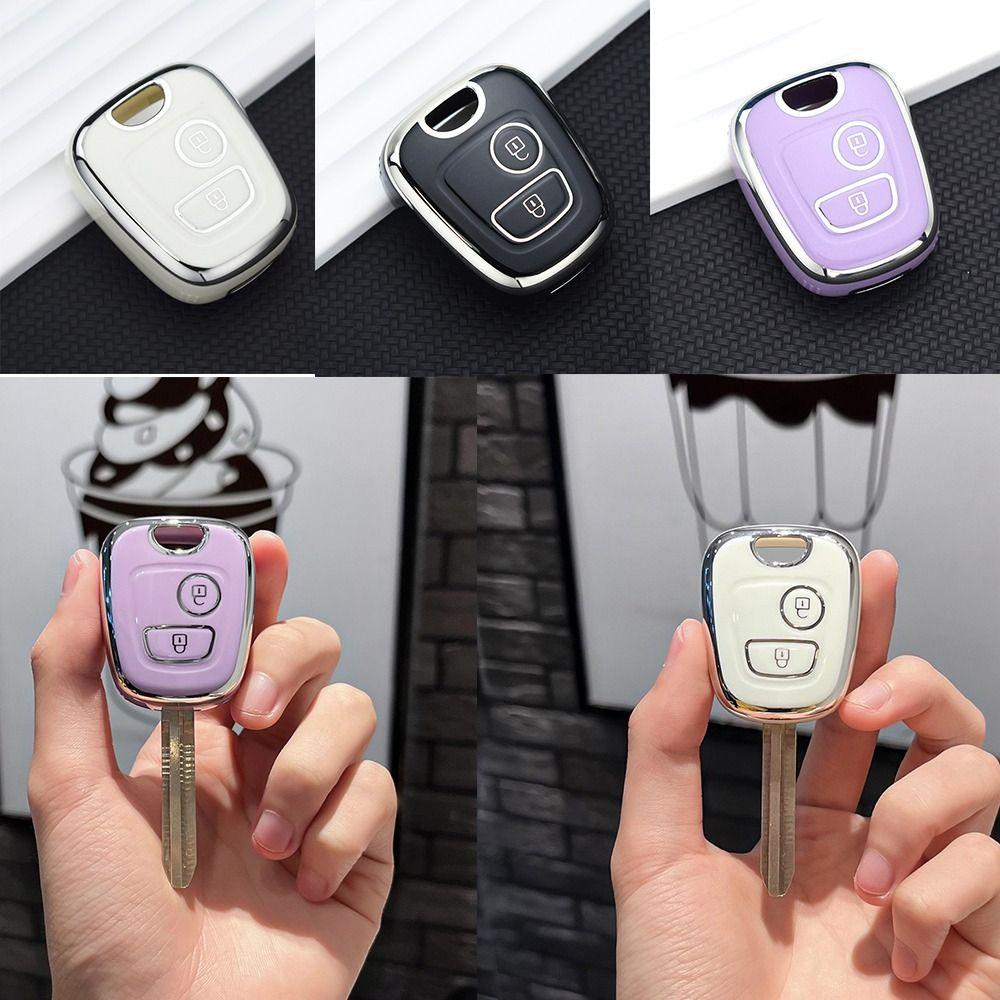 Holder Key Case Cover for Citroen C1 C4 For Peugeot 106 107 206 207 306 307 Car Accessories