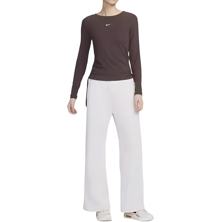 Nike Set in Sleeve T Shirt Women's Brown FB8718-237