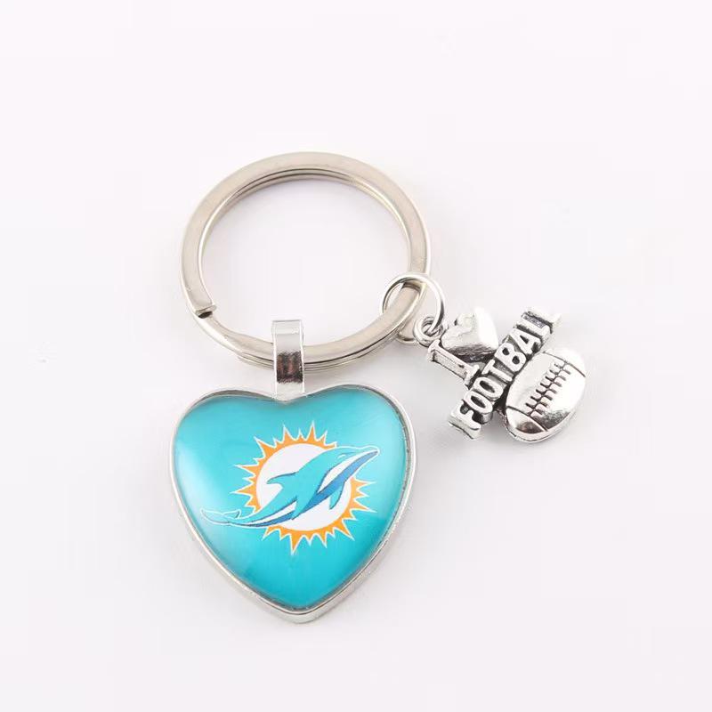 NFL Gem Raiders Chiefs Bills Buccaneers Keychain - Decorative Accessory for American Football Teams