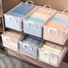 Foladable Clothes Storage Box Transparent PVC Wardrobe Organizer Underwear Socks Storage Basket Household Storage Artifac