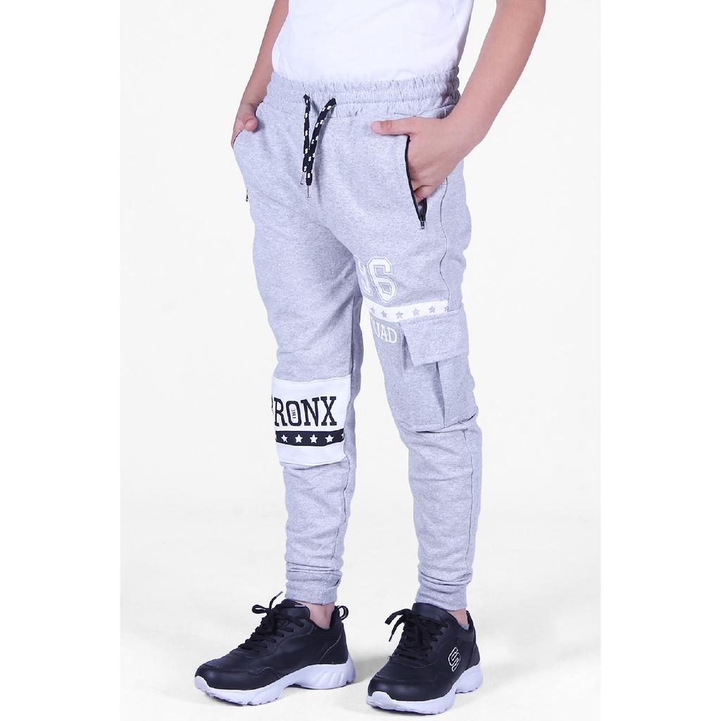 3 Серо-черный, грузовой карман, спортивный костюм для мальчика с текстовым принтом