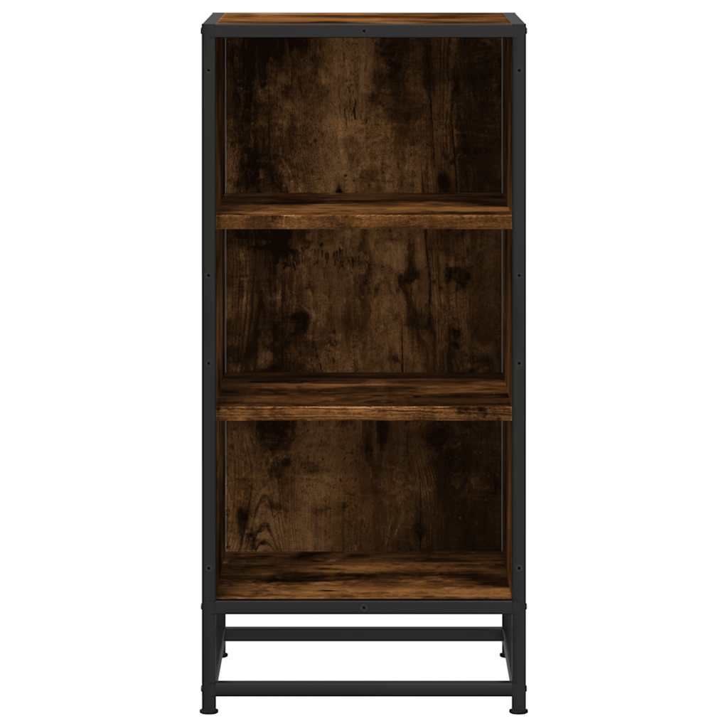 Sideboard Smoked Oak 35.5 x 35 x 76 cm Wood Based Panel and Metal