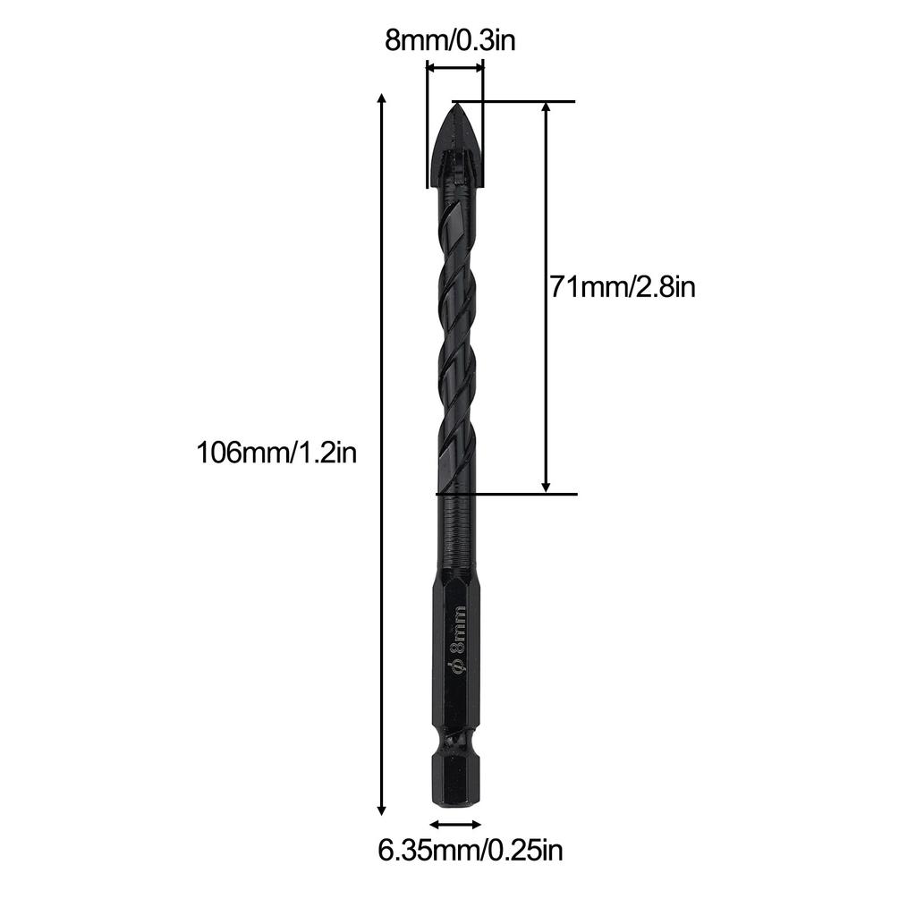 Triangle Drill Bit Wood Alloy Ceramic Drill Four-Blade