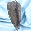 71.12 Cm Medieval Leaf Pattern Steel Shield for LARP Cosplay Handmade Crusader Defense Gear Functional Shield Gift