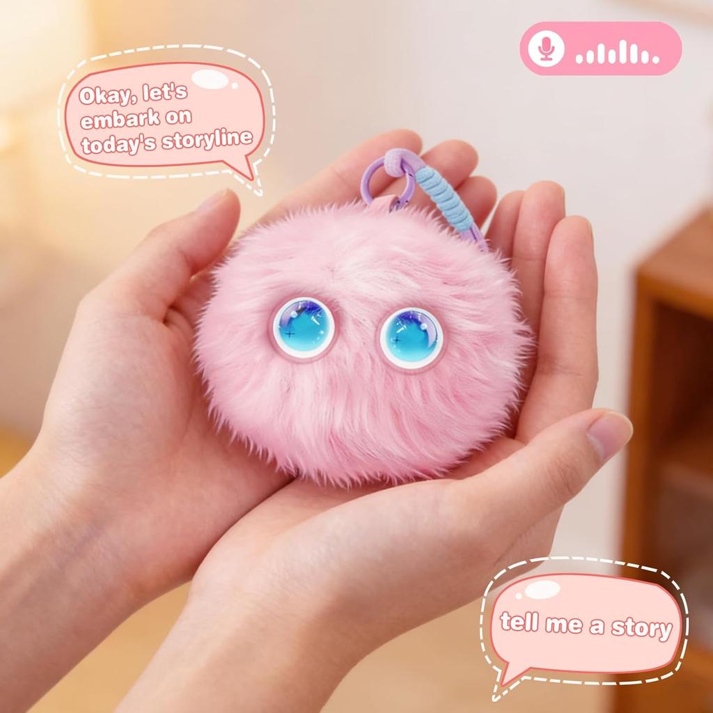 AI Smart Plush Stuffed Animal Cute Interactive Electronic Toys Emotional Expressive Eyes Bedtime Story Multilingual Learning