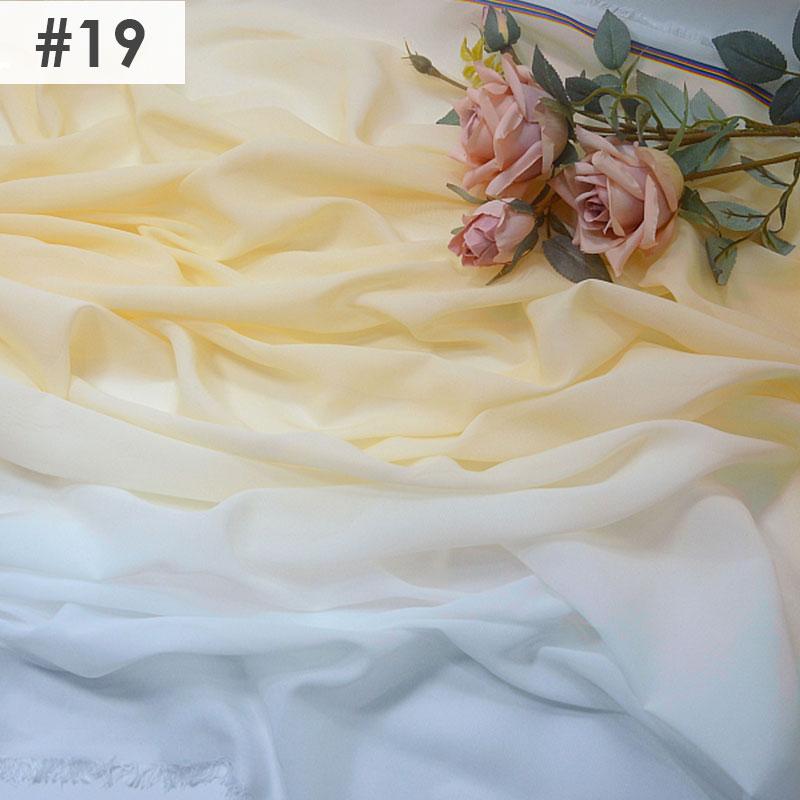 100D Chiffon Fabric Gradient Color Organza Tulle Fabric For Diy Ancient Style Hanfu Dress Stage Dance Costume Drape Decor Craft