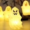 Светящееся украшение-призрак Хэллоуинский свет-призрак Жуткий призрак центральный элемент Подвесное украшение для стола каминной полки шкафа настольной витрины