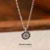 Banyan Tree S925 Silver Devil's Eye Blue Pendant Necklace - Women's Luxury Clavicle Chain 2024