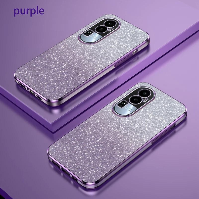 Luxury Shiny Glitter Plating Silicone Case for OPPO Reno 10 Pro Plus Camera Lens Soft Back Cover Coque