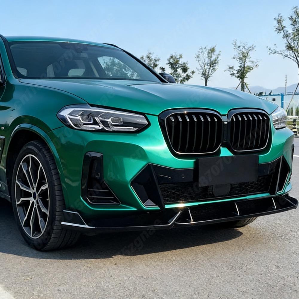 Для BMW X3 G01 X4 G02 M Sport Facelift 2021 2022 2023 2024 Автомобильный передний бампер Гоночная модель Спойлер Разделитель Комплект для модификации кузова