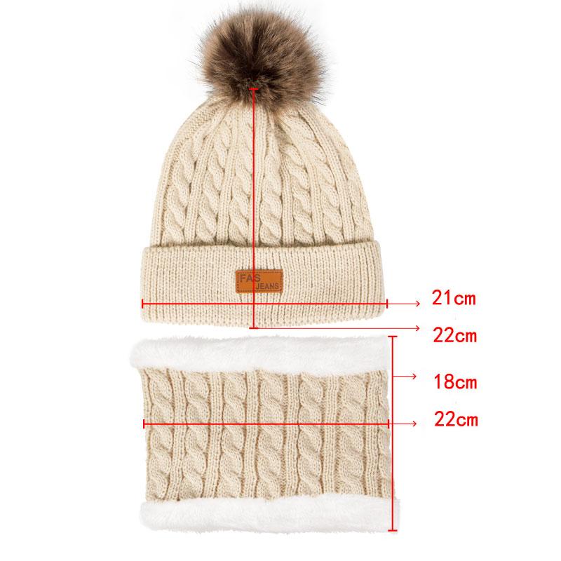 Зимний теплый шарф, шапка, перчатки, комплект, перчатка для сенсорного экрана, помпон, хлопковые шапочки, чепчик, плюшевые толстые шарфы, унисекс, вязаный термокомплект