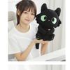 Black Cat Foam Particle U Shaped Pillow Soft Neck Protection for Office Nap Comfortable Cozy Rest Aid Essential