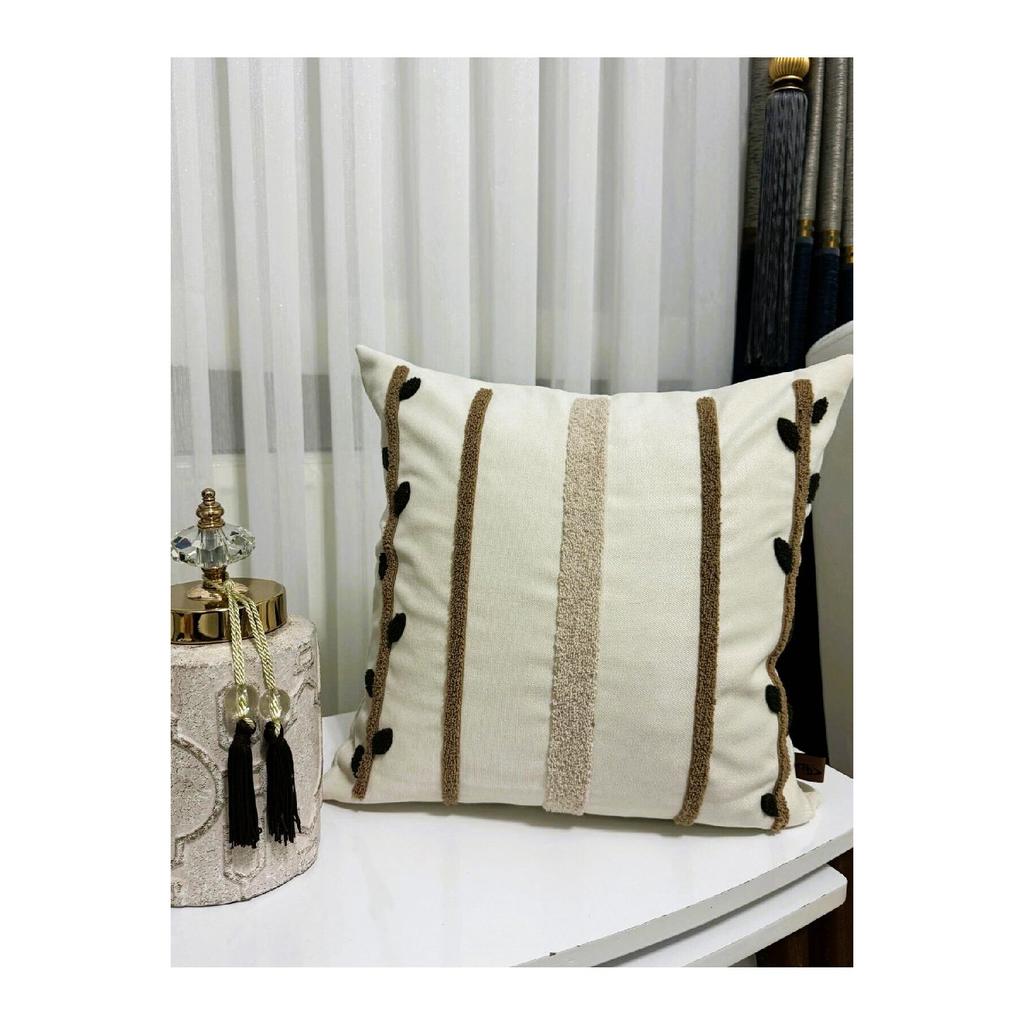 Hd Home Collection Bohemian Design Dal Serie Linen Punch Throw Pillow Cover (pan)