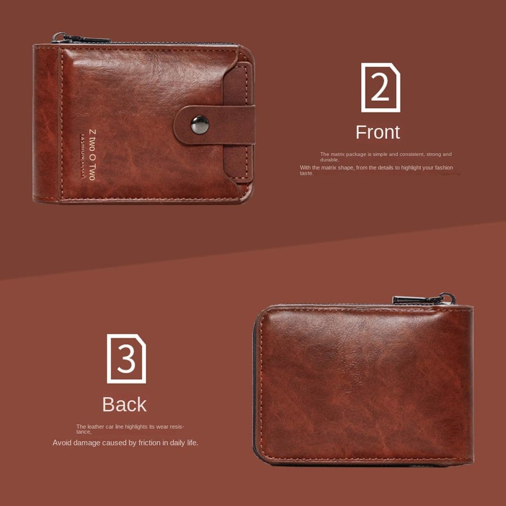Large Capacity Business Card Bag Casual RFID Male Wallet Luxury PU Leather Card Holder  Shopping