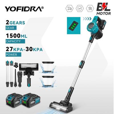Yofidra Бесщеточный пылесос 1800 Вт 30 кПа 1,5 л Портативный мощный всасывающий бытовой инструмент для уборки для аккумулятора Makita 18 В пин