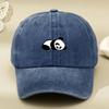 Baseball Cap, Lazy Panda Cartoon Print, Retro Soft Top Duckbill Cap, Outdoor Sports, Running and Leisure Choice