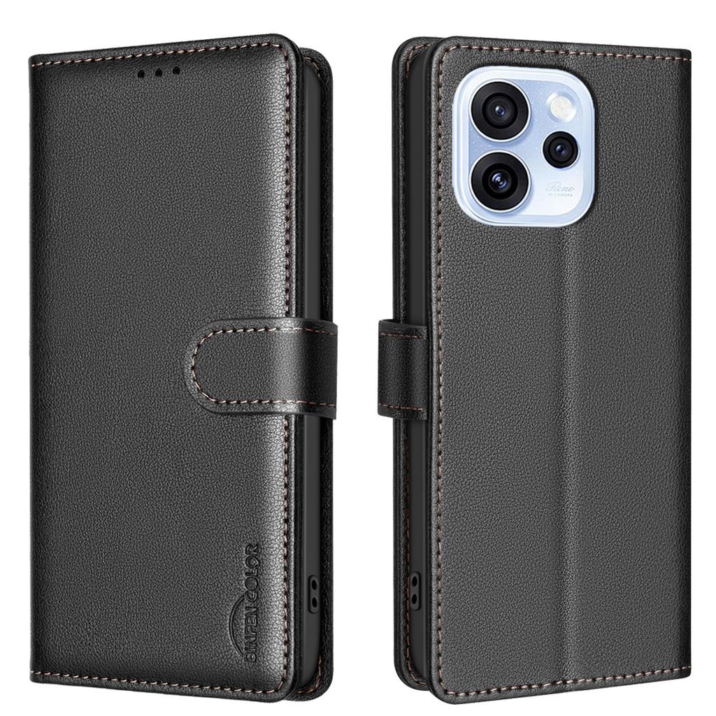 For Oppo Reno15 F 5G Leather Case BINFEN COLOR BF32 Wallet RFID Blocking Phone Cover
