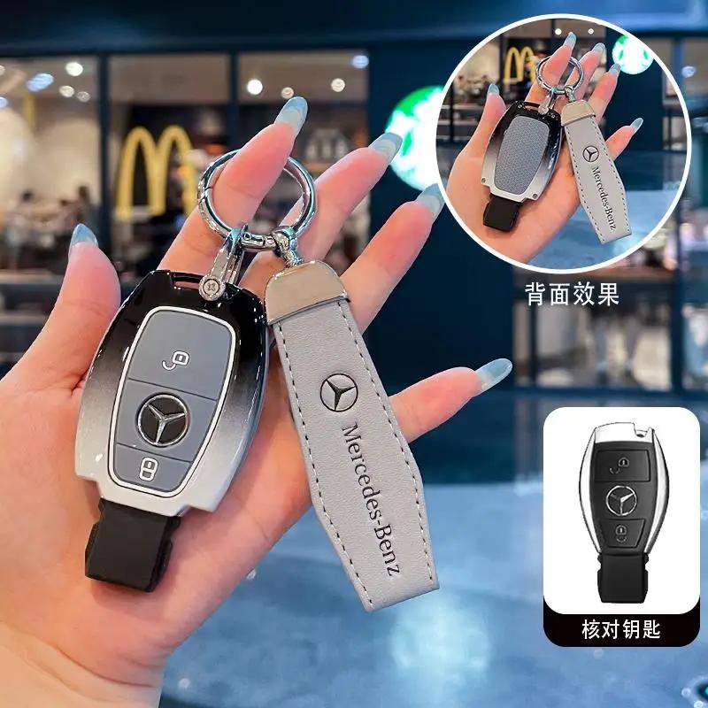 SFX1 Car Remote Key Case Cover Shell For Mercedes Benz C S Class W223 W206 Maybach S400 S450 S500 Protector Fob Bag Accessories