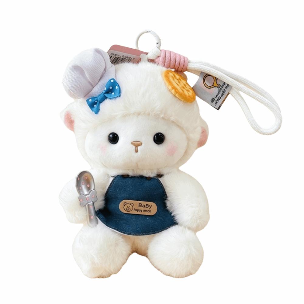 Creative Fluffy Sheep Keychain Soft Plush Lamb Charm Cute Lamb Stuffed Doll Holiday Decoration