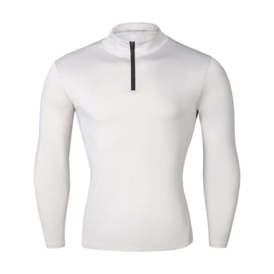 Yousheng Мужской свитшот на молнии до четверти, воротник-стойка, приталенный пуловер, длинный рукав, спортивный топ для мышц, тренировочный свитшот для бега, спортзала, улицы