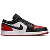 Мужские кроссовки Air Jordan 1 Low Bred Toe 2.0 White Varsity-Red Black 553558-161