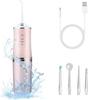 Oral Irrigator Cordless Teeth Cleaner with 3 Modes - Rechargeable Waterproof Pink