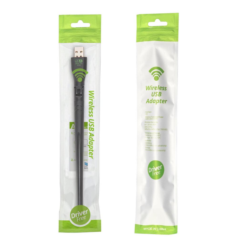 300M беспроводной сетевой USB-адаптер - WiFi-приемник/передатчик без драйверов с антенной