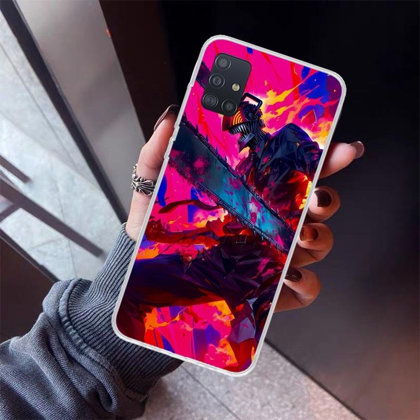 C-Chainsaw Mans Denji Phone Case For Samsung Galaxy A12 A52S A42 A32 A22 A51 A50 Note 20 Ultra 10 S10 Plus A71 A70 A31 A30 A10S