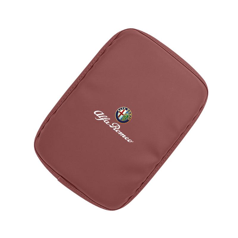 HTGF6 Car Armrest Mat Leather Arm Rest Sof Pad Protection Cushion For Alfa Romeo Giulia Stelvio Giulietta 156 159 147 Mito Tonale Brer