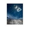 Задник с темой Звездного Ночного Неба с Деревянным Полом и Мерцающими Звездами для Фотографии, Свадеб, Вечеринок, Мероприятий