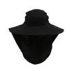 Outdoor Fisherman Hat Wide Brim Bucket Hat with Neck Cover Men Summer Breathable Mesh Sun Protection Visor Anti UV Cap Unisex
