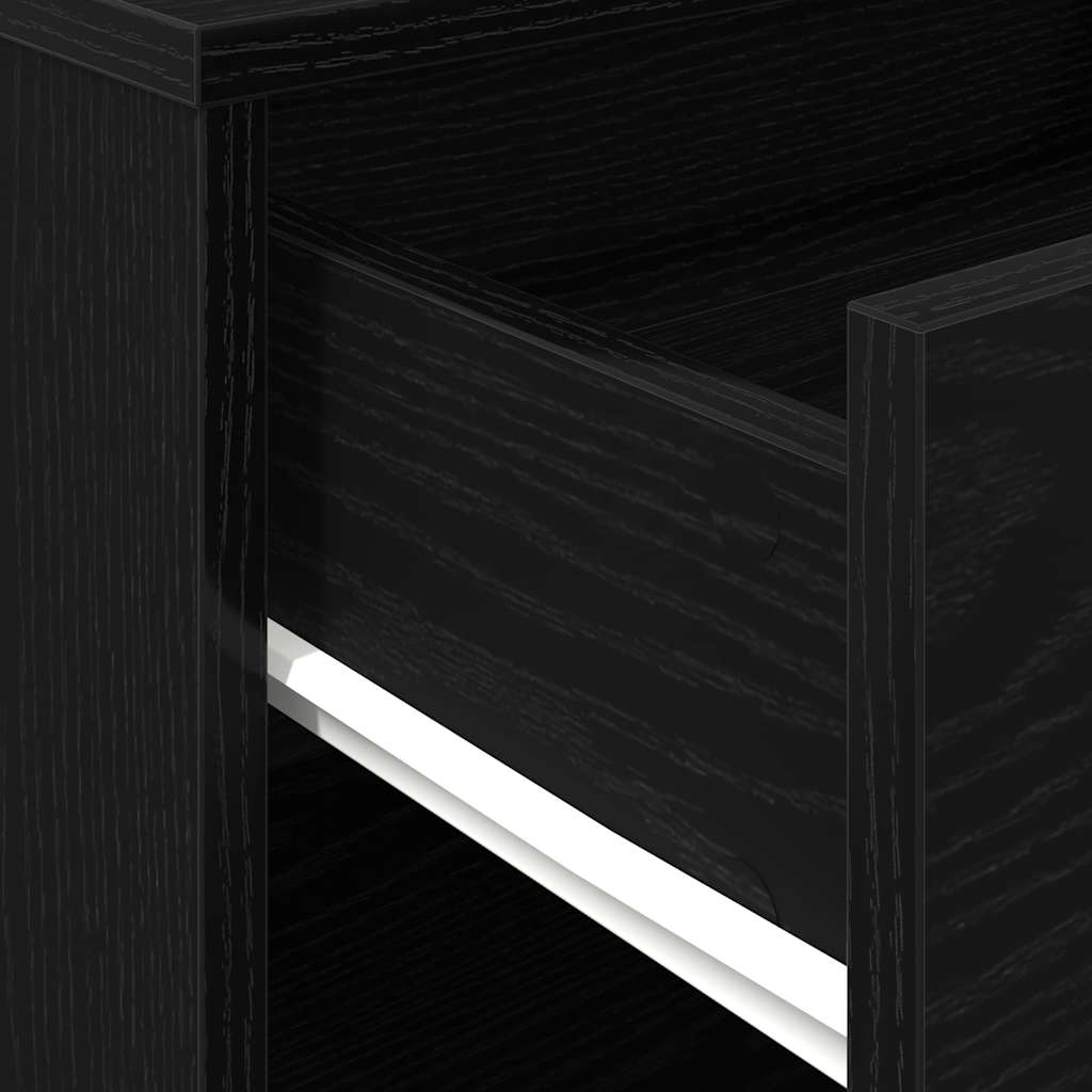 Storage Cabinet Black Oak Effect 46 x 36 x 59 cm