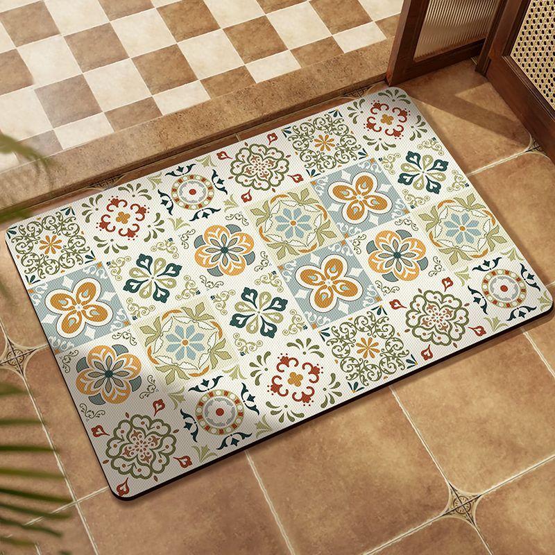 Diatom Mud Door Floor Mat French Retro Scrubbable Absorbent Mat Toilet Non-slip Foot Mat Toilet Door Mat