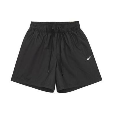 Спортивные однотонные тканые повседневные дышащие быстросохнущие шорты для бега, женские плавки, черные DM6761-010