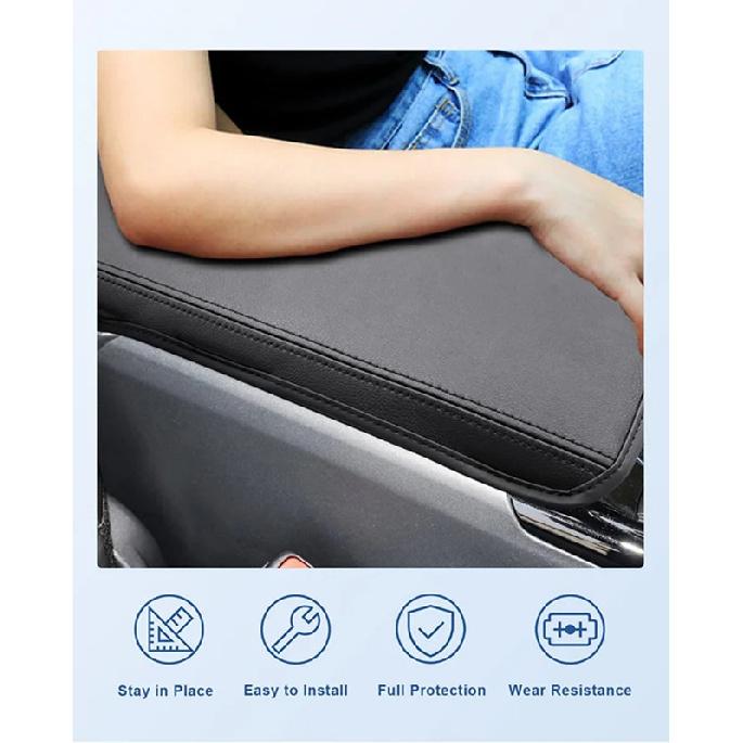 Car Center Console Armrest Storage Box Leather Cover Pad Black PU Leather Protection US Version For Toyota For Camry 2025 2026