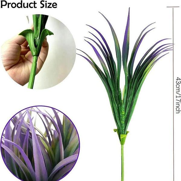 5 pcsOutdoor Fake Plants UV Resistant Artificial Tropical Plants Spider Ivy Fake Grass for Home Window Garden Office Patio Hanging Planter