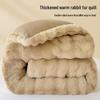 2025 Milk Velvet Quilt Comforter: Thick, Warm Rabbit Hair & Coral Fleece Bedding for Winter, Spring, and Autumn
