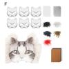 29Pcs/Set DIY Cat Face Guard Kit with Faux Fur Felt Cloth Paintable Animal Half Face Shield Halloween Carnival Role Play Masquerade Party Prop