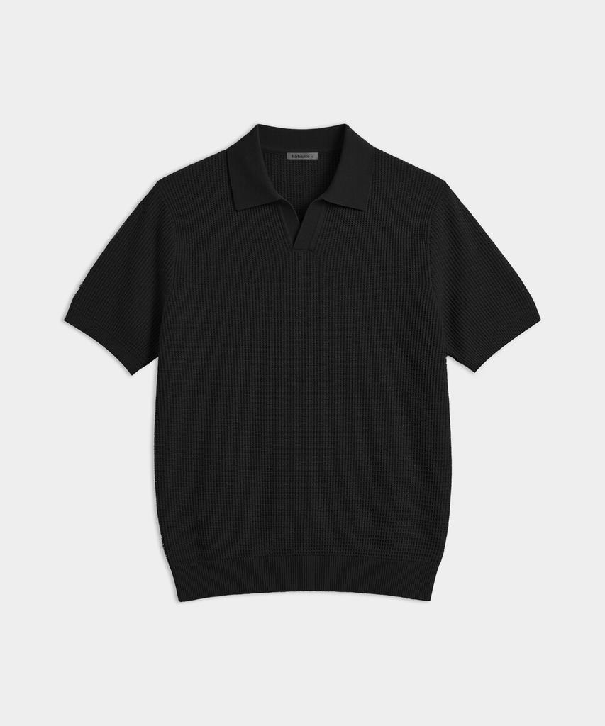 BIRBANTE Summer Washable Essential Collared Knit - Black