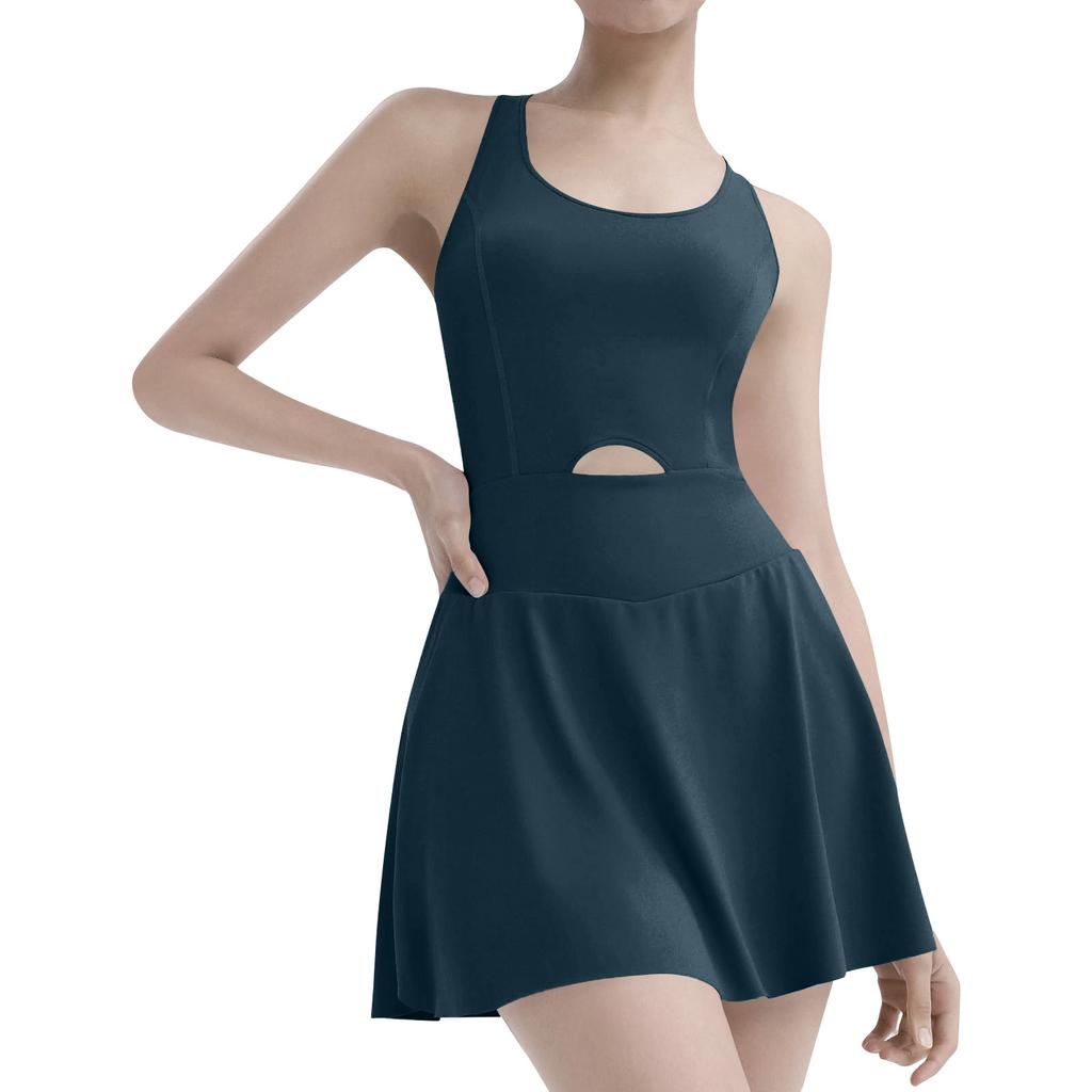 Женские однотонные спортивные комбинезоны со встроенными шортами, повседневный комбинезон для тренировок, спортивный комбинезон без рукавов, отпускная одежда